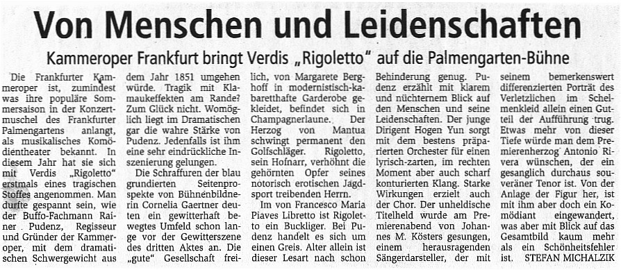 Rigoletto, Offenbach Post, 21.07.2009